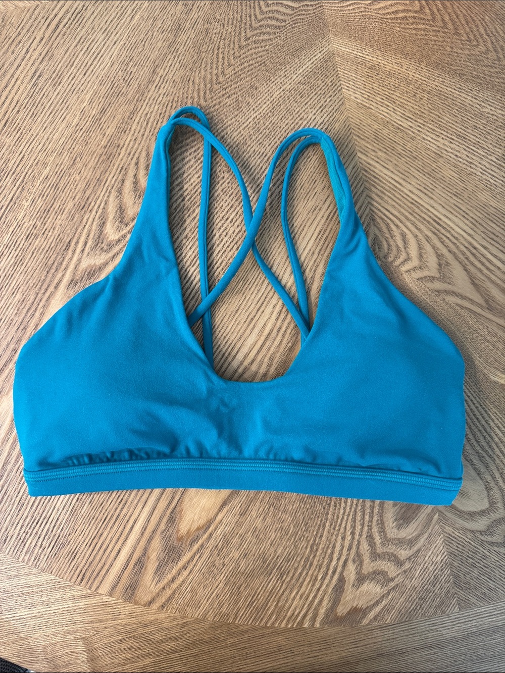 Lululemon Cross-Back Sports Bra in Teal